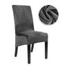 1piece Velvet Fabric Chair Cover Special Large Spandex Cheap Long Back Chair Covers XL Size Seat Cover For Dining Room Home
