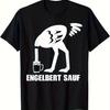 Gerunisex Humor Strauß Bierkrug Aufdruck T-Shirt Engelbert Sauf Lustiger Vogel Trink Tee Unisex Unisex Bar Party Tägliche Kleidung Oberteile