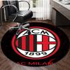 1pc A-AC Milan Print Round Carpet Chair Round Carpet Suitable for Bedroom Living Room Home Decorative Carpet