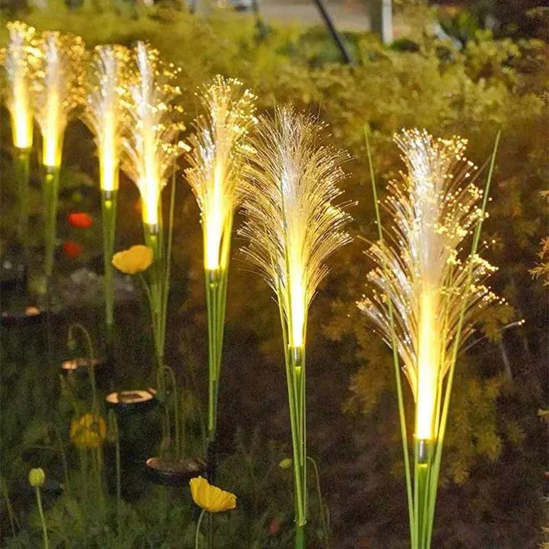 LED Solar Garden Reed Lamp Outdoor Waterproof Lawn Light Yard Christmas Decoration Path Lighting Decor Solar Power Light