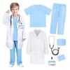 Doctor Costume for Pretend Doctor Elementary School Job Experience [kaoco] Boys, Kids, Play, Halloween, Cosplay, 6-Piece Set, Students, (120)