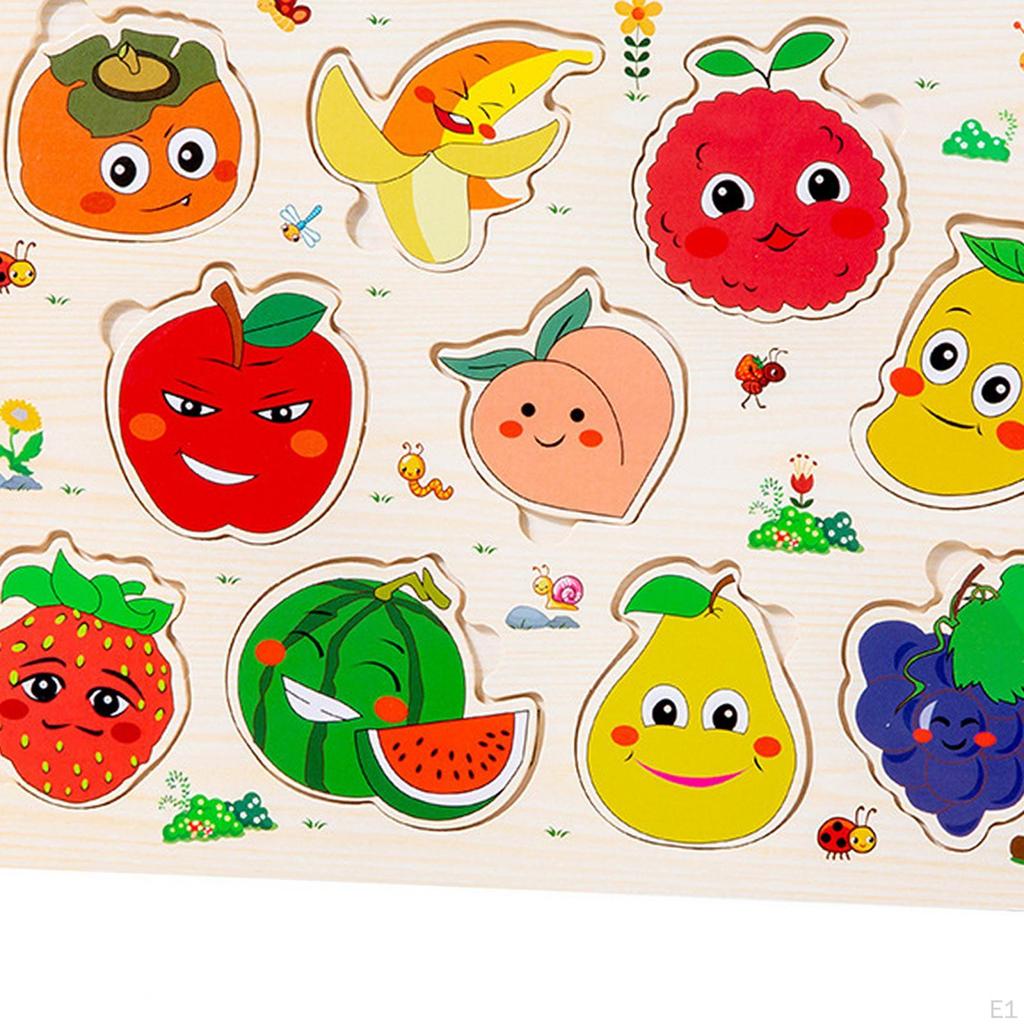 Fruit Matching Board Wooden Games for Kids Recognition Kds Valentines Day Gifts 4 5