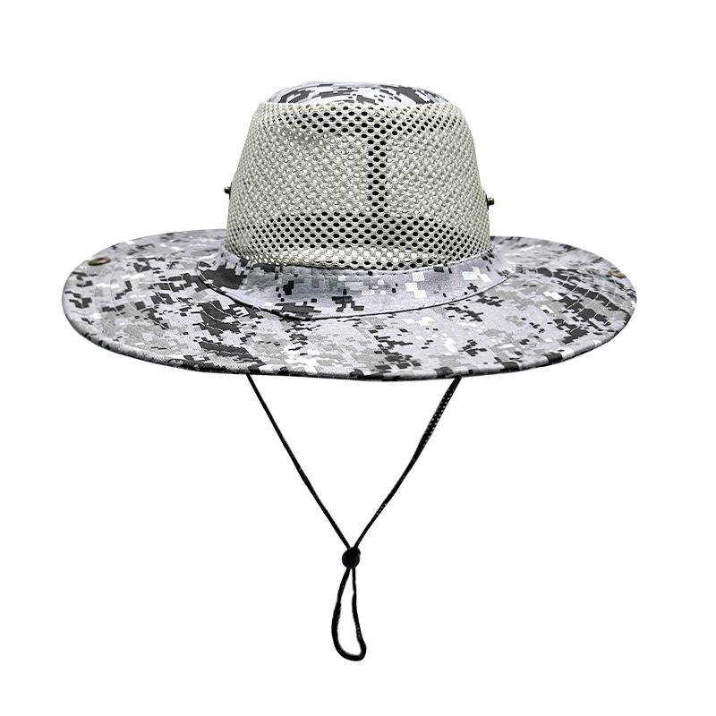 

Hat Sun Fisherman Protection Large Brim Mesh Cap Outdoor Breathable