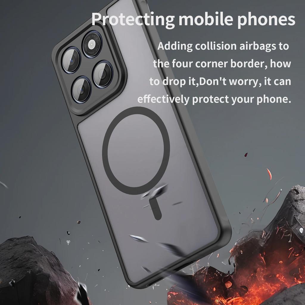 Etui do Motorola Edge 60 Fusion Pokrowiec Magsafe Dla Moto Edge 60 Pro Matowe Przezroczyste Magnetyczne Bezprzewodowe Ładowanie Odporne na Wstrząsy Funda