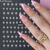 Gold Silver Star 3D Nail Stickers Flower Plants Nail Art Decals Floral Leaf Spring Sliders Manicure Decor