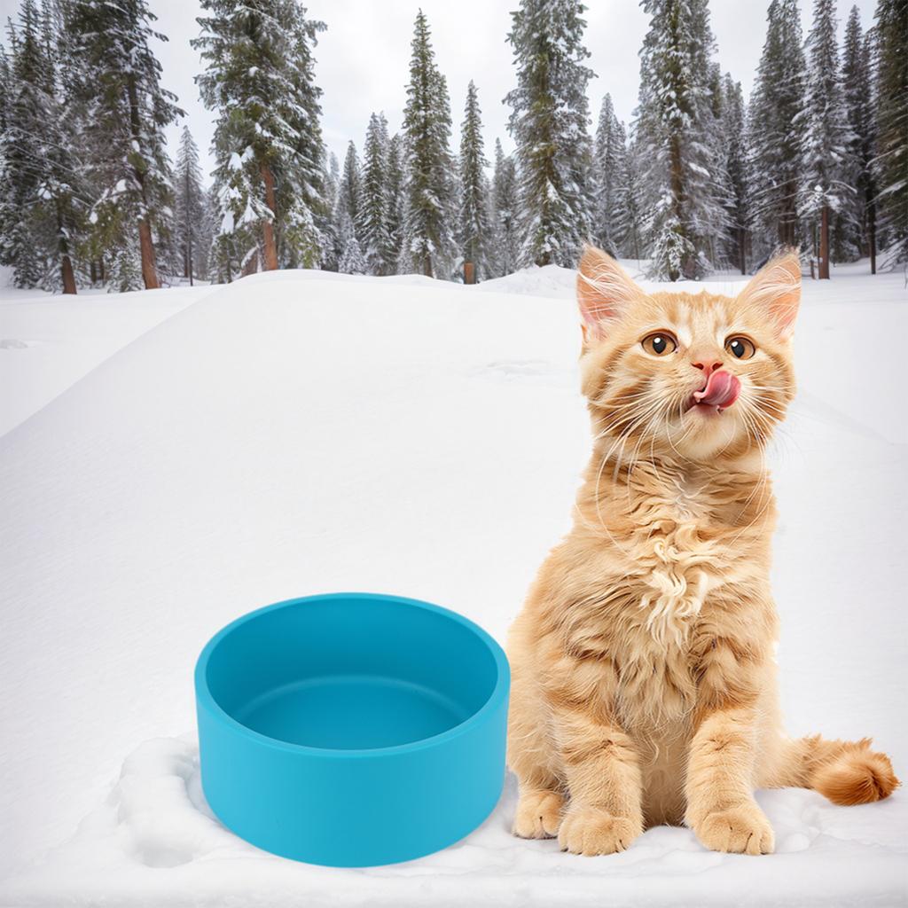 Heated Water Bowl 3.2 L Heated Pet Water Bowl Anti-Freeze Heated Pet Water Dish Provides Drinkable Water in Winter for Dog & Cat