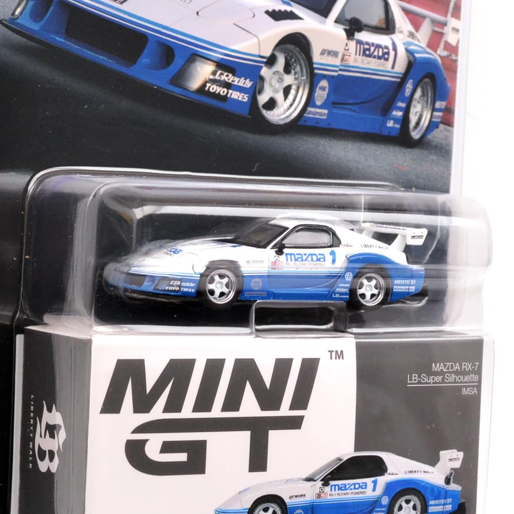 MINI GT 164 Scale MiJo TOYS - MAZDA RX-7 LB-SUPER SILHOUETTE IMSA MGT01011-BL