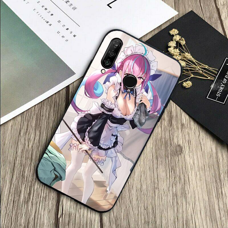 Minato Aqua Hololive For Huawei Nova 8i 11i 12i 12s 9 10 SE Y60 Y70 Y90 Y72 Y73 Y61 Y91 P60 Pro P30 P40 Lite Case