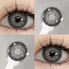 (0~-6.00 Grado) EYESHARE 1 Paio Lenti a Contatto Marrone Naturale con Lenti per Miopia Graduate Lenti Morbide per Trucco Graduato