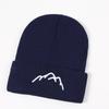 Hat Exquisite Simplicity Mountain Embroidery Unisex Warm Hatsbeanie Knitted