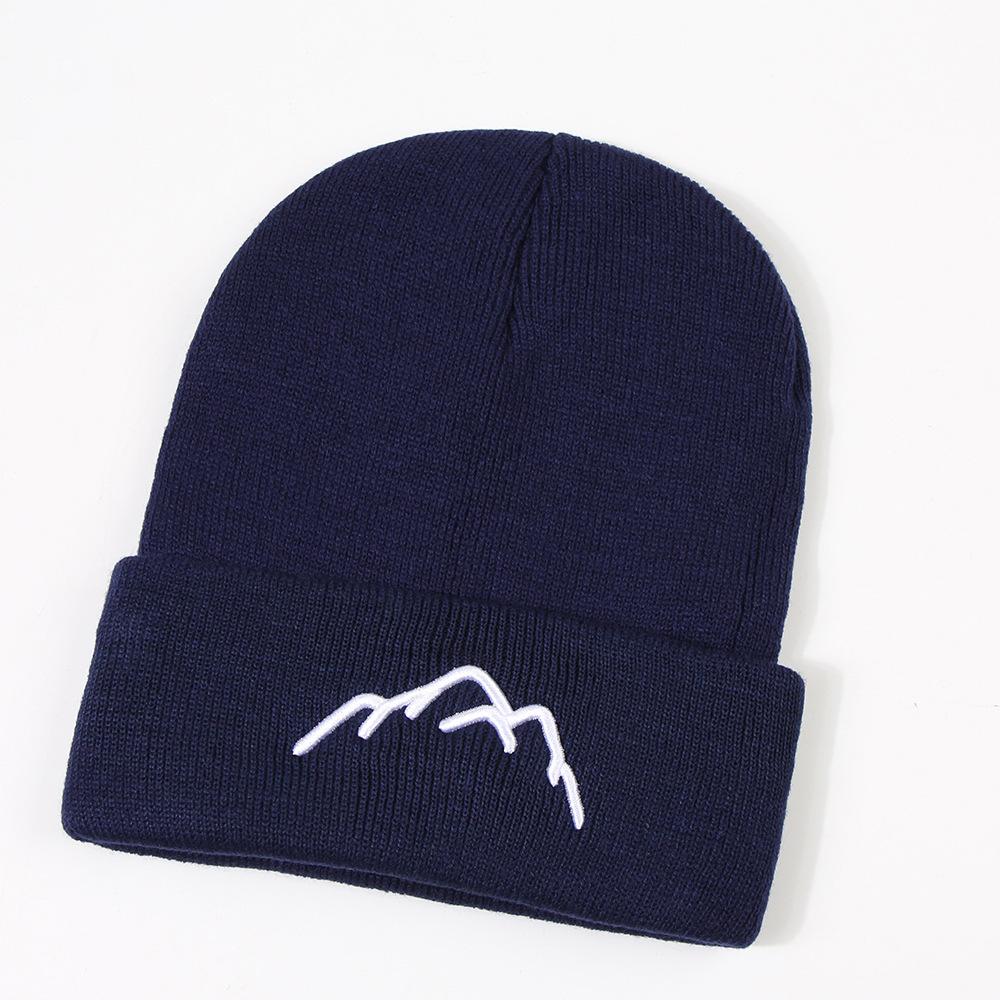 Hat Exquisite Simplicity Mountain Embroidery Unisex Warm Hatsbeanie Knitted