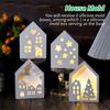 8Pcs DIY Silicone Art House Mold Set Easy Demold Mini House Casting Epoxy Resin Molds Christmas Crafts Mold for Home Decoration