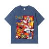 275 GSM Washed T-shirts 100% Cotton Digimon V1 Agumon Print Unisex Heavy Cotton T Shirt