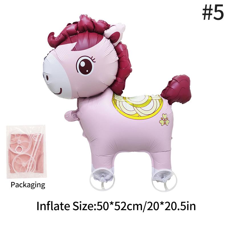 Aluminum Film Creative Pet Pet Balloons Rabbit Dog Cat Balloons Walking-With-Wheels Baby Shower Birthday Party Easter Balloons