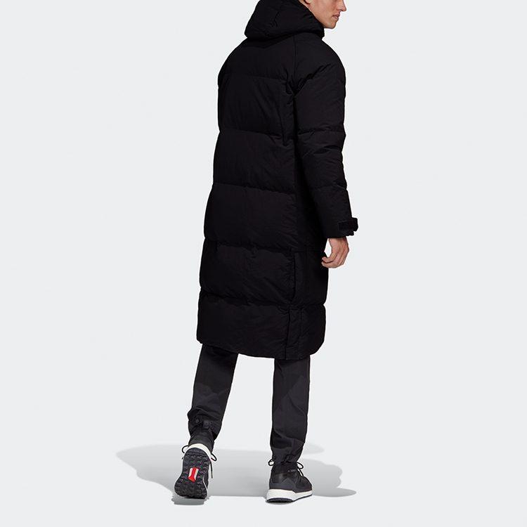 Adidas Down Jackets Men's Black Hooded Thickened Quilted Down Jacket FT2488