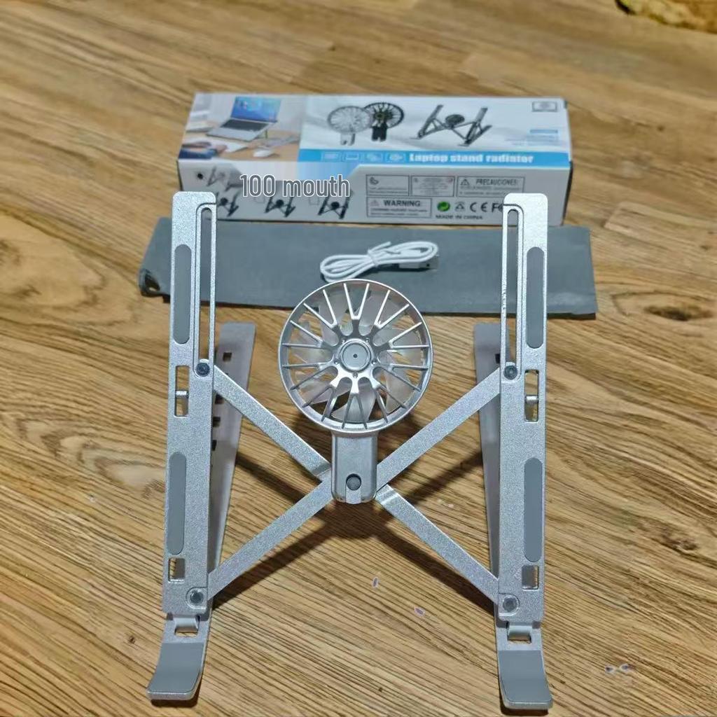 Aluminum Laptop Cooling Stand with Fan - Portable 18-inch Support for Gaming