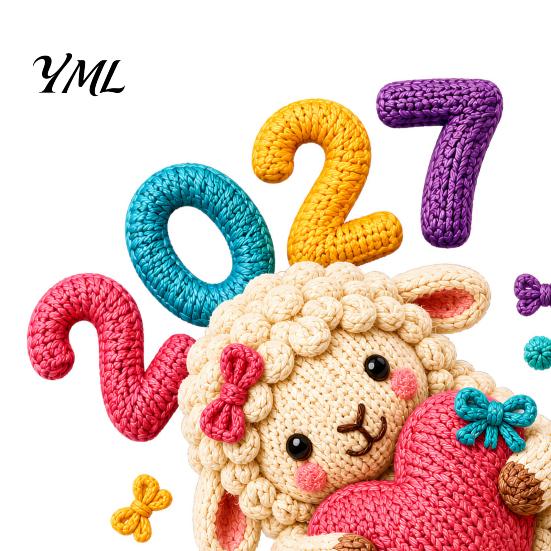 No Glue Window Decorations Chinese New Year Stickers, 2027 Goat Static Clings, Cute Decor Crochet Knit Sheep Decals, Reusable for Home Shop