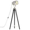 Floor Lamp - vidaXL - Tripod - Solid Mango Wood - 97 Cm - Black and Silver