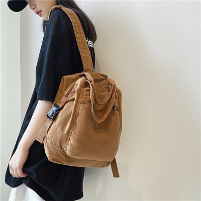 Nové Vintage Dámské Batohy Japonský Styl Plátěný Cestovní Batoh Velká Kapacita Školní Taška pro Teenagery
