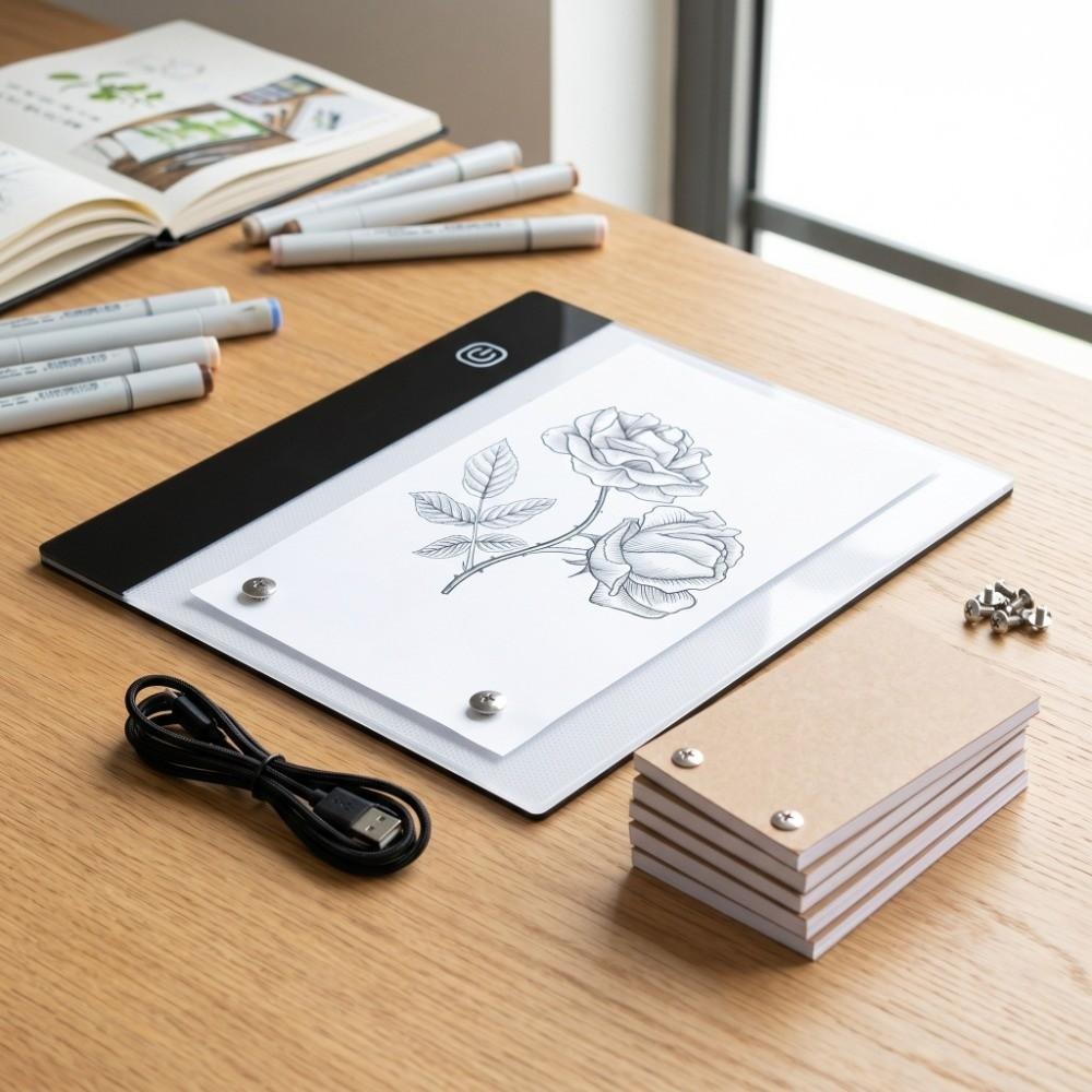 A6 LED Flip Book Kit Ultra-Thin Flip Book Set Hand Drawing LED Board Animation Frame Drawing