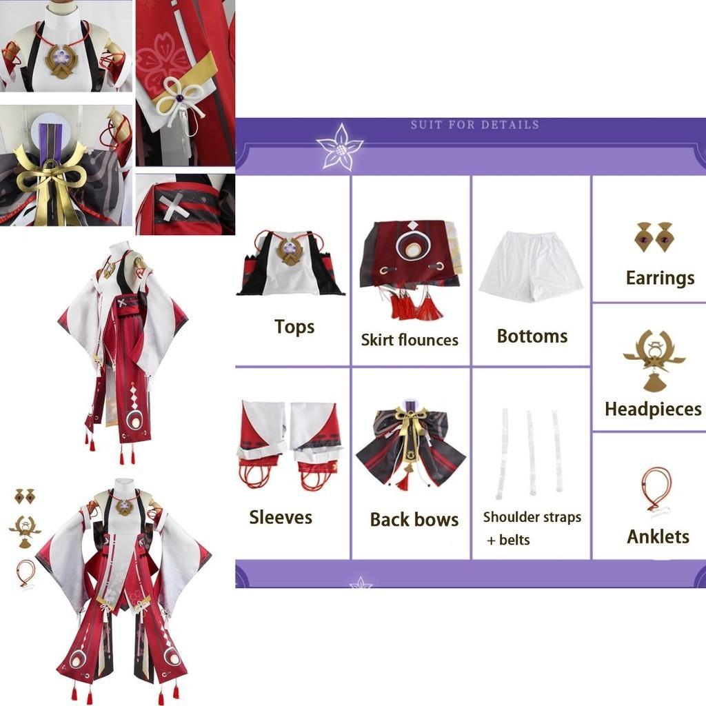 Yae Miko Guuji Yae Cosplay Costume Uniform Outfits For Halloween