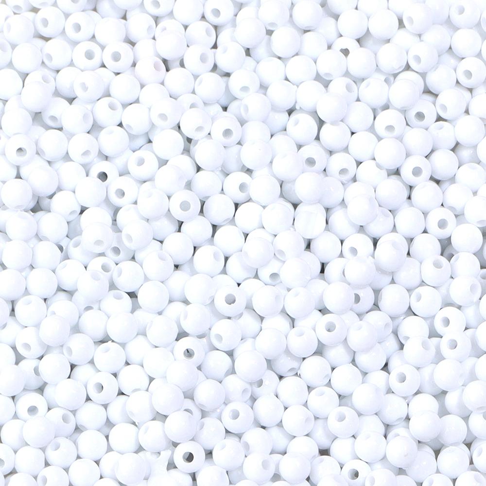 1000Pcs 4mm Acrylic Solid Color Round Beads For Craft Bracelets Earrings Making Spacer Beads DIY Jewelry Finding Accessories