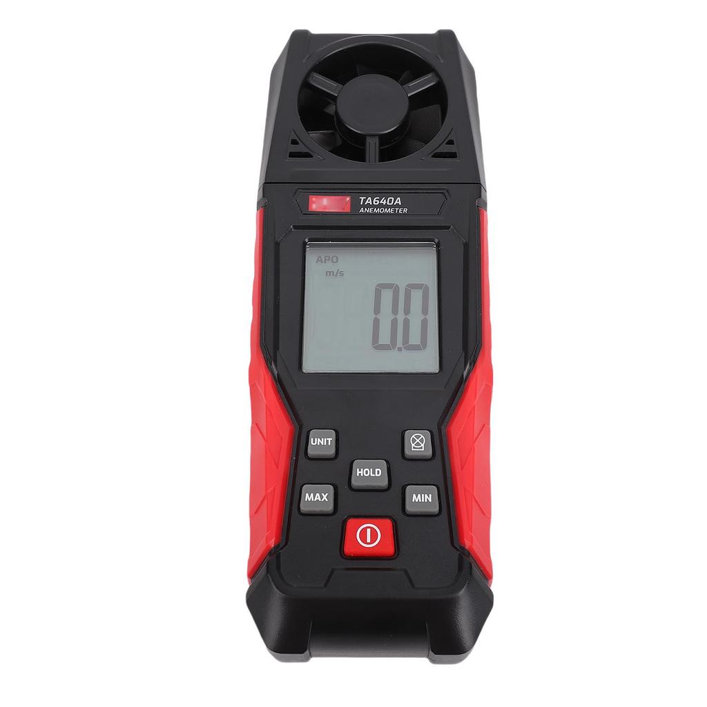 Digital Anemometer with 8 Vanes Handheld Wind Speed and Temperature Meter 0.1 to 30.0m s 0 to 45.0 celsius