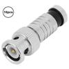 10pcs BNC Compression Male Connector FR Coaxial Q9 Adapter for RG59 CCTV Systems