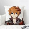 Game Character Tartaglia (Genshin Impact) Cushion Cover Natural Linen Pillowcase Set AllinOne Decor for Sofa Bedroom  Chair