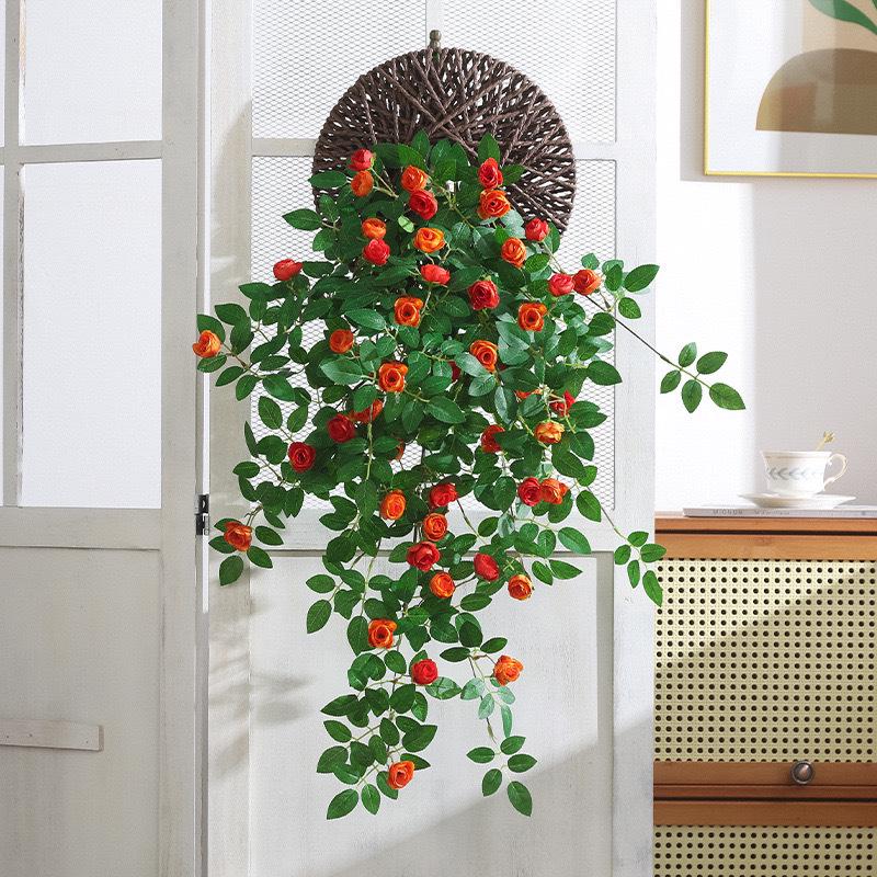 Artificial Rose Flower Vine for Wall & Pipe Decoration In Living Rooms, Malls & Courtyards