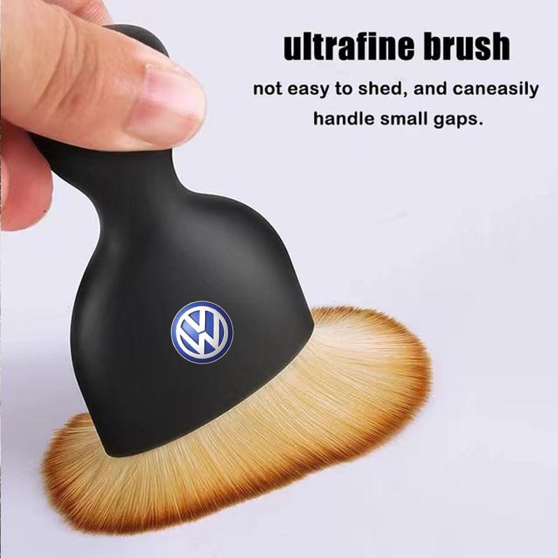 Valve Stems Caps Car Cleaning Soft Brush With Casing Air Vent Clean Tool Dusting Crevice Brush Auto Interior For Volkswagen VW R QS0