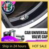 Car Stickers For Alfa Romeo 4Pcs Car Valve Cap Wheel Valves Dust Cover Tire Accessories Waterproof For Alfa Romeo Giulietta Giul
