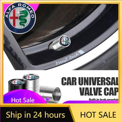Car Stickers For Alfa Romeo 4Pcs Car Valve Cap Wheel Valves Dust Cover Tire Accessories Waterproof For Alfa Romeo Giulietta Giul