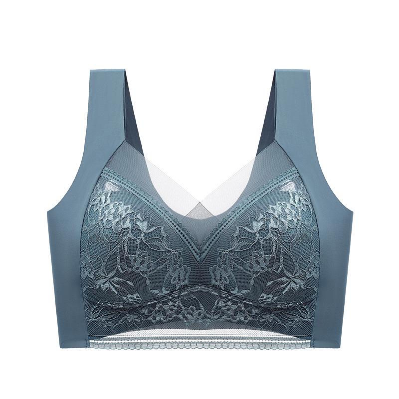 884 Lace Seamless Push-Up Bra for Women - Wirefree, Anti-Sag, Plus Size, Breathable, Thin Vest Design
