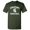 Michigan State Spartans Arch Logo Basketball T-Shirt - Forest