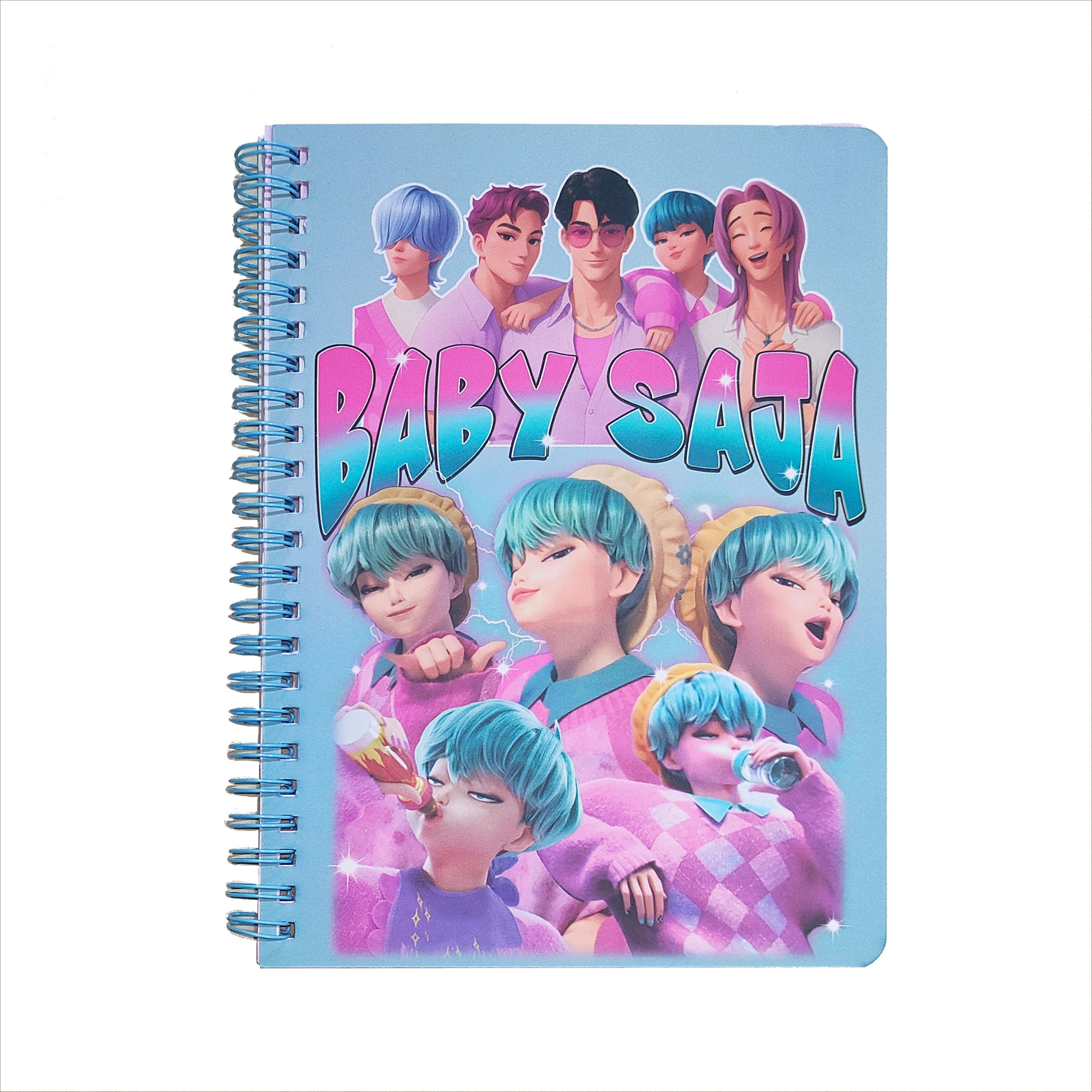 

Kpop Coil Notebook Demon Hunter High Quality Paper SAJA BOYS Cartoon Fashion Student Stationery Office Supplies Fan Gifts 20.2 14.4cm