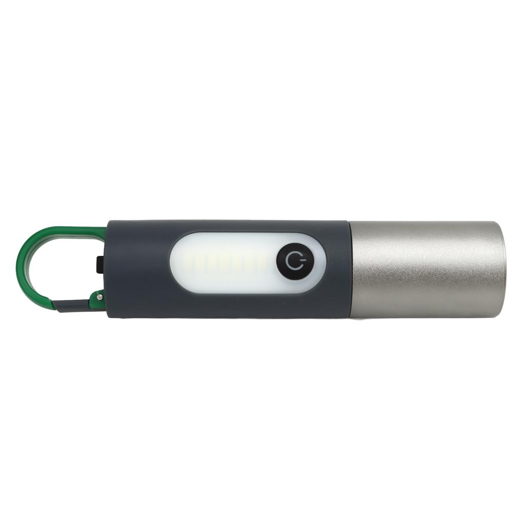 Outdoor-Taschenlampe mit Teleskop-Zoom USB Wiederaufladbar 4 Lichtmodi Superhelle Taschenlampe mit Haken zum Campen