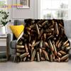 29 Style Retro Guns Pistol Ammunition Bullet Cartridge AK M4 Soft Flannel Blankets,Throw Blanket for Picnic Beds Sofa Bedroom