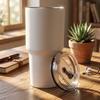 EffiPrint Print Demand Personalized 30oz Stainless Steel Tumbler Coffee Cup Stainless Steel Straw Double Wall Vacuum Gift Cup