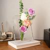 Acrylic Photo Frame Vase Transparent Modern Art Style Flower Vase Plant Holder for Wedding Gift Office Home Desktop Ornament