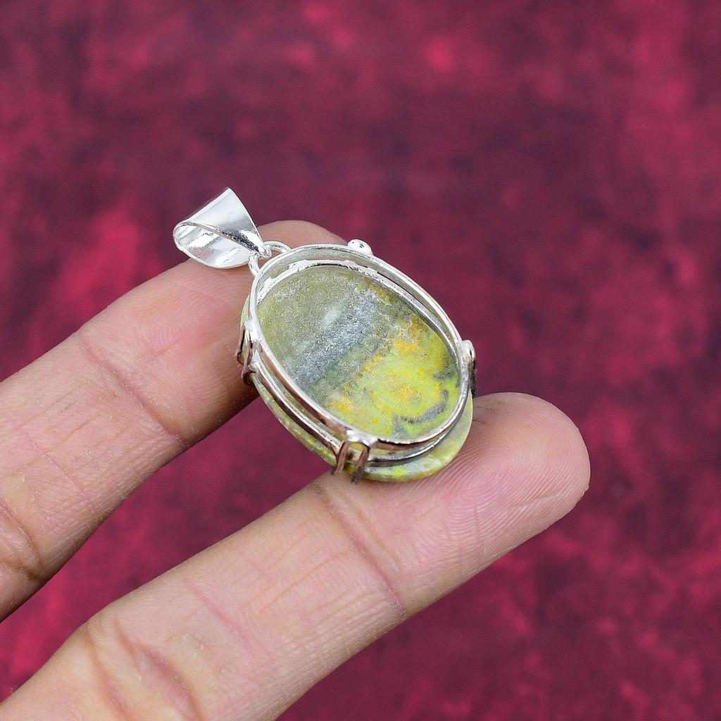 Hummeljaspis Anhänger, 925 massives Sterlingsilber Edelsteinschmuck, Handgefertigter Anhänger, Zum Muttertag