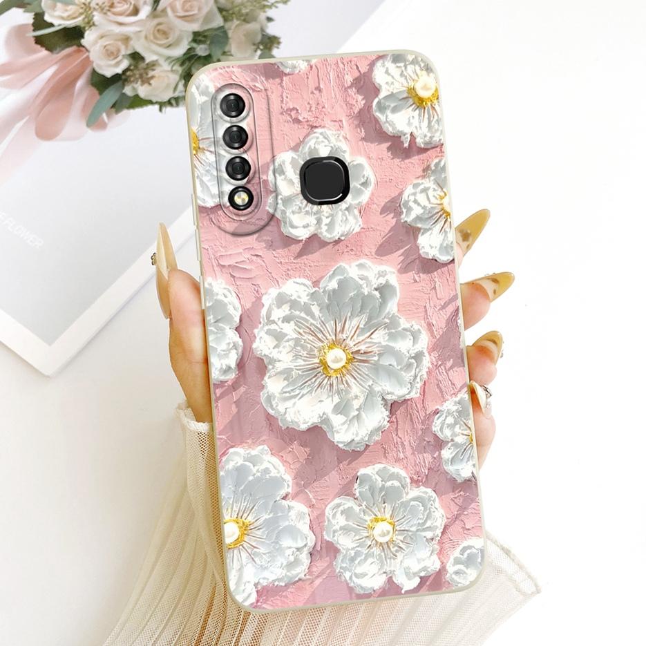For Infinix Hot S4 Case Luxury Love Heart Buttefly Candy Painted Cover Soft TPU Matte Phone Case For Infinix Hot S4 HotS4 Fundas