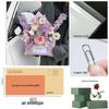 Spring Letter Flower Box: Handmade Silk Bouquet In Kraft Paper Packaging for Valentine's Day & Qixi