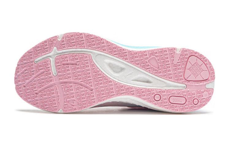 Li Ning YOUNG Kunpeng 2.0 Fabric Minimalist Style Abrasion Resistant Breathable Low Top Kids' Running Shoes White Pink YKFU002-4