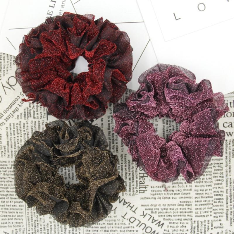 Gauze Scrunchies Women Extra-Large Scrunchie Oversized Thick Elastic Fluffy Hair Ties Hair Scrunchies Ponytail Holder