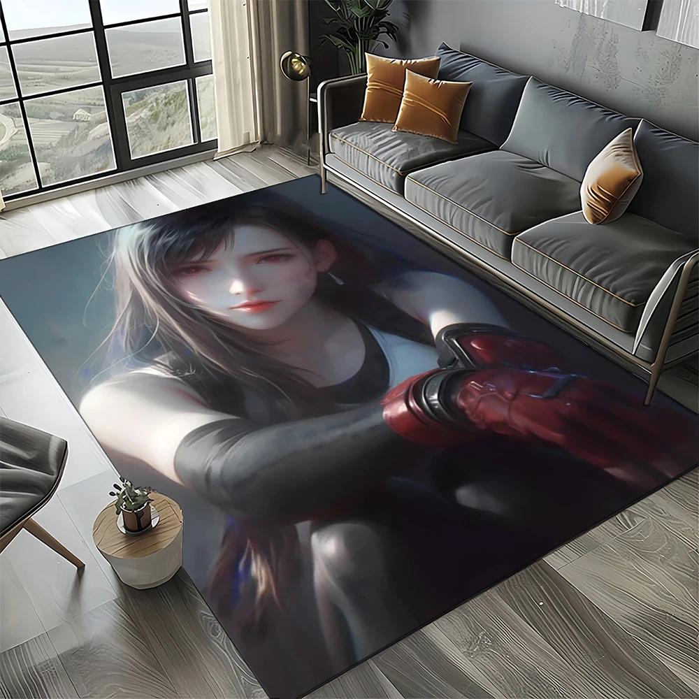 2025 New Style Cloud Tifa Aerith Final Fantasy Games Carpet Rug for Home Living Room Bedroom Sofa Doormat Non-slip Floor Mat