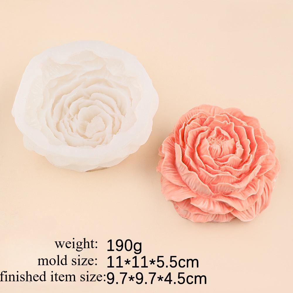 3D Pfingstrose Silikonform DIY Relief Blume Seife Gipsform Heimdeko Schokolade Kuchen Eis Backwerkzeug