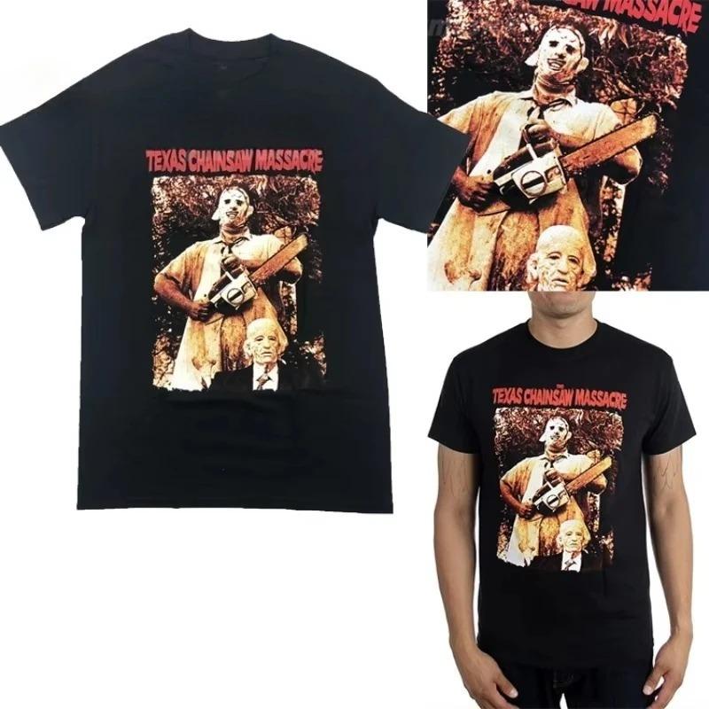 

2025 Фільм жахів Бензопила Техаська різанина бензопилою Класична Офіційна Оригінальна Футболка Чоловіча Літня Футболка Високої Якості Дихаюча 4XL