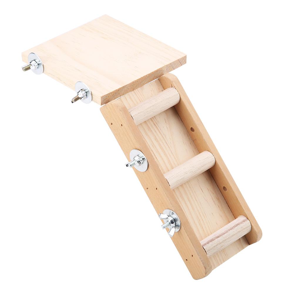 Wooden Parrot Hamster Toys Ladder Platform Set Small Animal Toys Climbing Kits