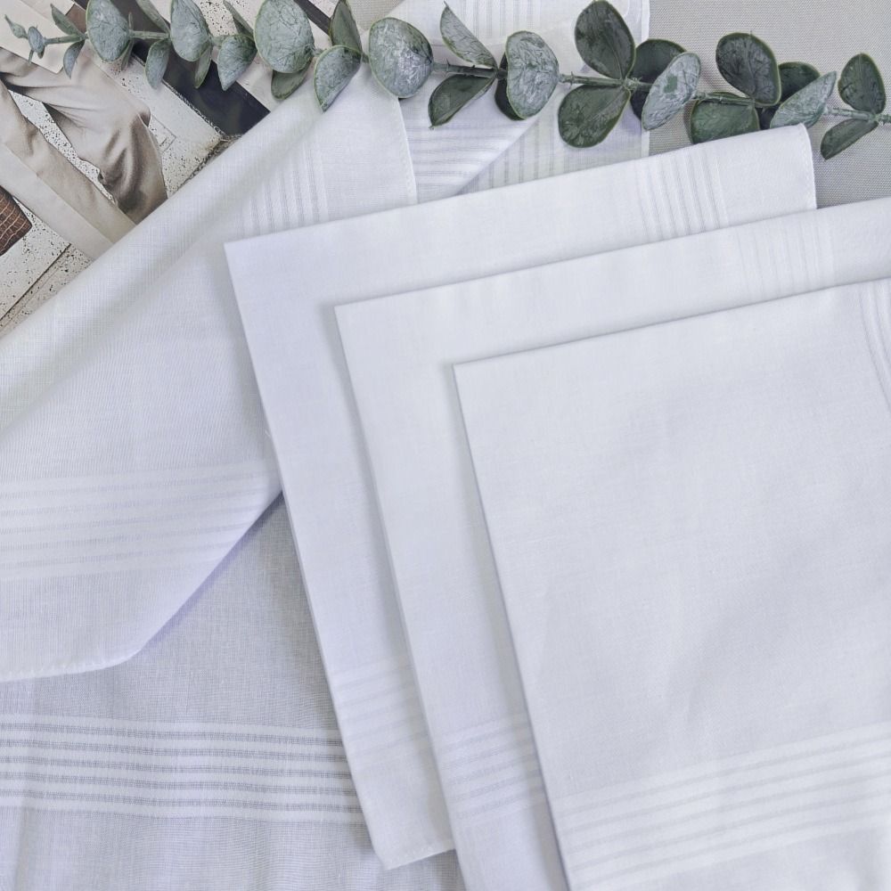 12Pcs/Set Sweat Absorbent Pocket Plaid Square Towel Men's Cotton Handkerchiefs  Wedding Season